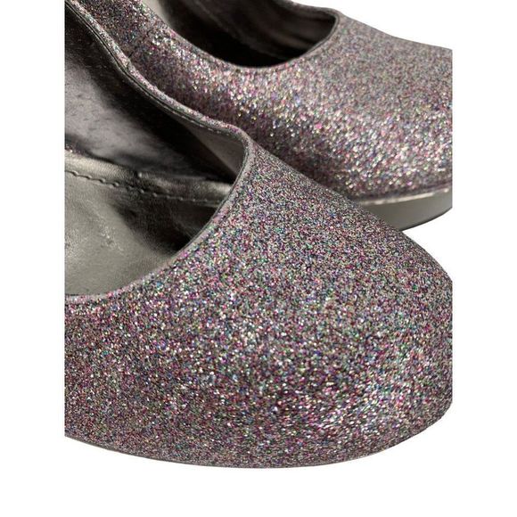 Bambo Ultra High Heels Sparkcle Colada Platform Sz 8 Stiletto Shoes Women 2957 - Picture 9 of 11